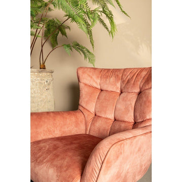 Sessel - Kian Velvet washed Pink von PTMD - Esszett Luxury | Stilvolles Wohnen mit Charakter