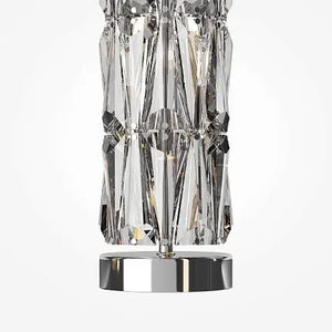 Table Lamp Cylindrical Clear Glass Shade Brass Base & Modern Design – Puntes | Maytoni