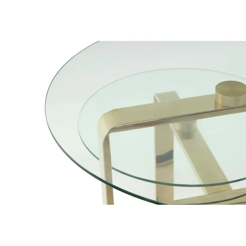 Tisch Edelstahlgestell Glasplatten handgefertigt – Catrice 125 | Kayoom - Esszett Luxury | Stilvolles Wohnen mit Charakter