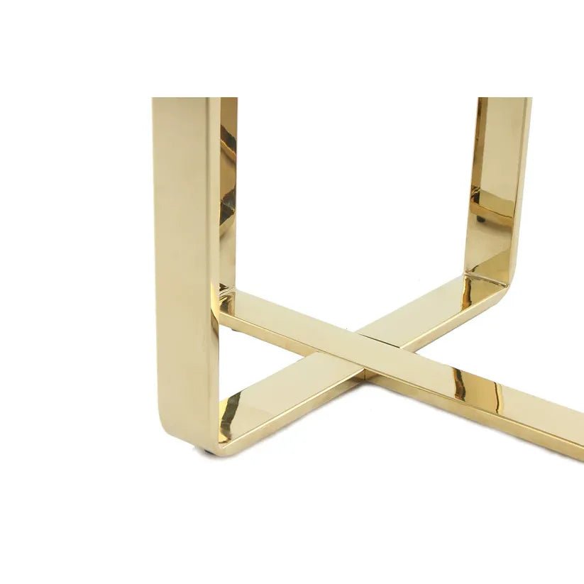 Tisch Edelstahlgestell Glasplatten handgefertigt – Catrice 125 | Kayoom - Esszett Luxury | Stilvolles Wohnen mit Charakter