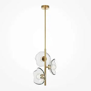 Pendant lamp Modern brass metal and cast glass accent with elegant design – Miracle | Maytoni