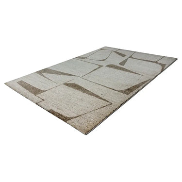 Teppich – Geometrisches Muster, Naturton Design, Flachgewebe Struktur, 160 x 230 cm - Napoli 535 | Kayoom