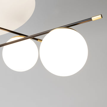 Ceiling light gold-black opal glass shades 6×E14 – MOD048CL-06G | Maytoni