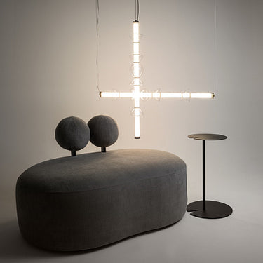 Pendant Lamp Slim Black-Gold Linear Housing LED – Cosmo | Maytoni