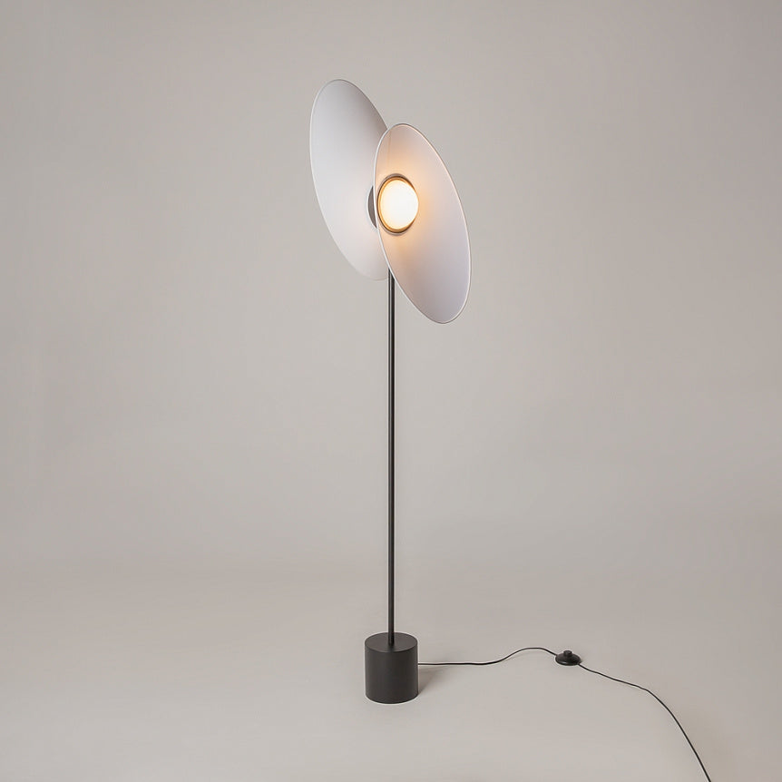 Floor Lamp Black Aluminum Frame with Two Adjustable Oval Fabric Shades & Integrated LED – MOD396FL-L10W3K | Maytoni