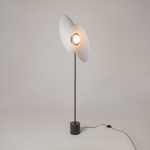 Floor Lamp Black Aluminum Frame with Two Adjustable Oval Fabric Shades & Integrated LED – MOD396FL-L10W3K | Maytoni