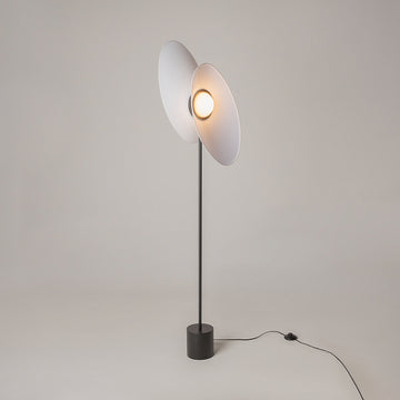 Floor Lamp Black Aluminum Frame with Two Adjustable Oval Fabric Shades & Integrated LED – MOD396FL-L10W3K | Maytoni