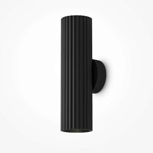 Wandleuchte – Schwarzes Aluminium, Doppel GU10, 20 cm Höhe - Calipso | Maytoni