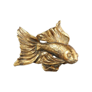 Polyresin statue, artfully designed fish, textured surface – Azzy | PTMD