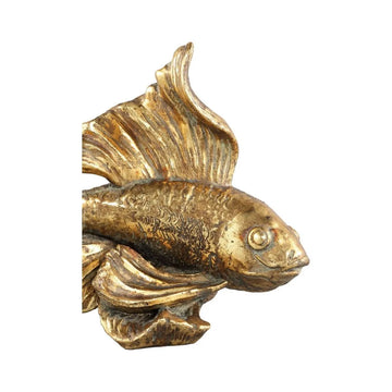 Polyresin statue, artfully designed fish, textured surface – Azzy | PTMD