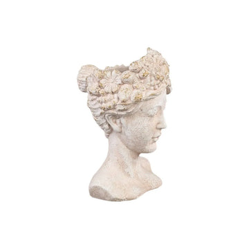 Statue – Creme Zement, Gesichtsskulptur Design, Menschliche Form, Hoch - Sherlene | PTMD