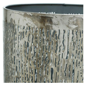 Stehleuchte – Graues Eisen, Antike Optik, Perforiertes Design, L - Shavi | PTMD