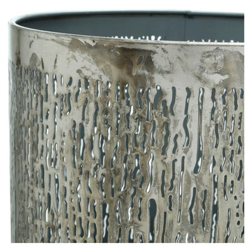 Antique iron floor lamp with a sculptural column shape, matte gray hue, and industrial-chic appeal – Shavi | PTMD