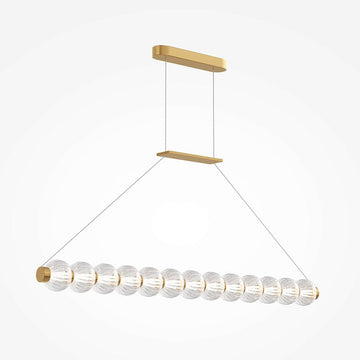 Pendelleuchte Goldfarbener Metallrahmen Gerillte Glaskugeln LED 18 W 3000 K – Amulet | Maytoni - Esszett Luxury | Stilvolles Wohnen mit Charakter