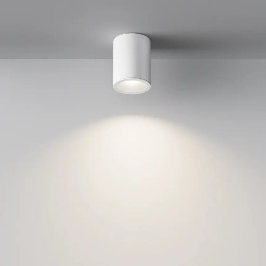 Deckenleuchte – Weißes Finish, Aluminium Gehäuse, GU10 Fassung, Ø8,5 cm - Zoom | Maytoni