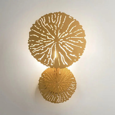 Wall lamp Matte Brass, Metal Frame, Floral Perforated Discs – Lovetann | Maytoni