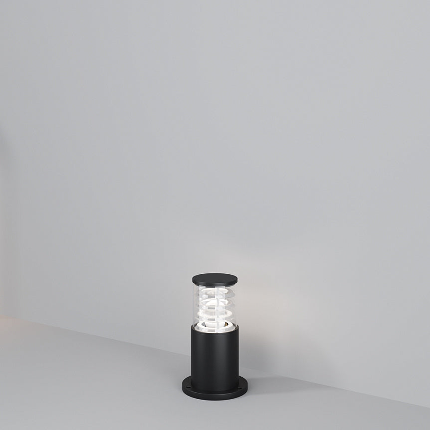 Landscape Lighting Black Aluminum & Clear Glass Cylinder (1× E27, max. 60 W, IP 54) – O576FL‑01B1 | Maytoni