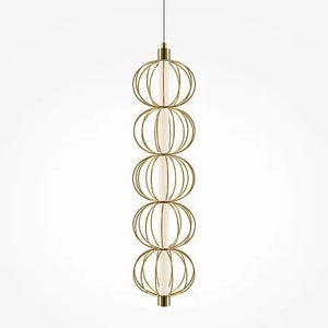 Pendant Lamp Golden Finish Dome Shade & Integrated LED – Golden Cage | Maytoni