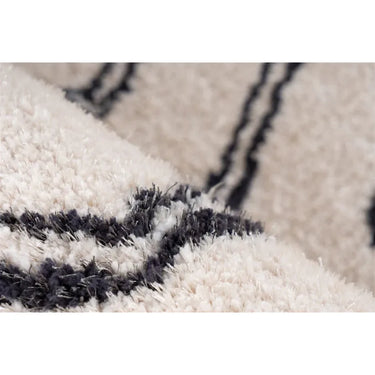 Teppich – Hochflor Design, Doppelrauten Muster, Elfenbein Farbton, 160 x 230 cm - Orlando 225 | Kayoom
