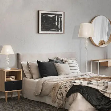 Floor Lamp with Metal, Organza Shade & Crystal Pendants – Grace | Maytoni