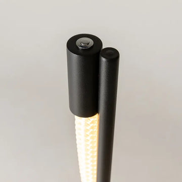 Floor lamp black metal frame, white opal diffuser & integrated LED (3000 K) – Tau | Maytoni