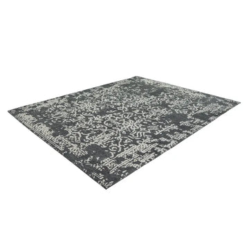 Teppich – Grau Anthrazit, Jacquard Gewebe, Baumwollmix 150 cm - River 130 | Kayoom