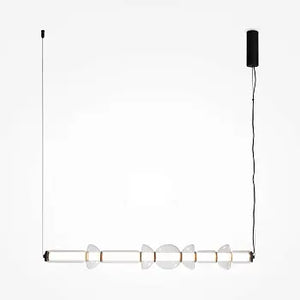 Pendant Lamp Slim Black-Gold Linear Housing LED – Cosmo | Maytoni
