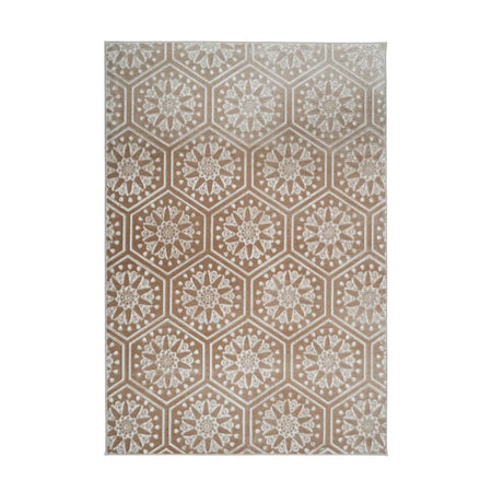 Teppich – Hexagon Muster, Geprägte Oberfläche, Taupe Farbgebung, 160 x 230cm - Monroe 225 | Kayoom image
