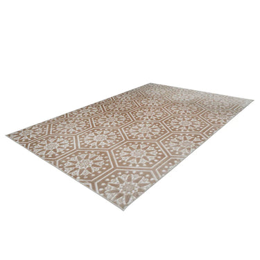 Teppich – Hexagon Muster, Geprägte Oberfläche, Taupe Farbgebung, 120 x 170 cm - Monroe 225 | Kayoom