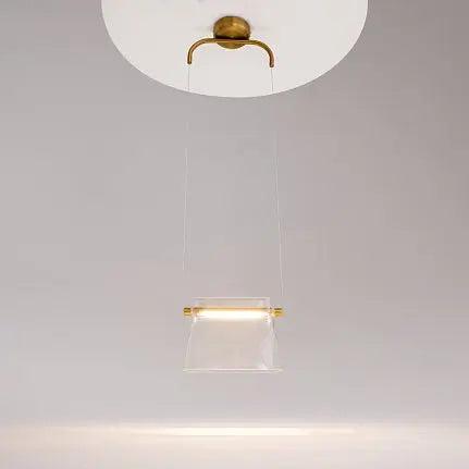 Brass metal frame pendant light, milky white glass & elegant design – Cabaret | Maytoni