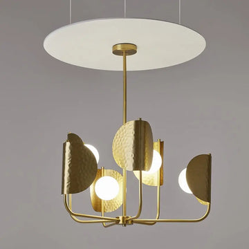 Pendant Lamp Brass & White Glass Adjustable Height & LED – Tropic | Maytoni