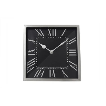 Tischuhr – Silbernes Metall, Vintage Design, Römische Ziffern - Moments 2025 | Kayoom