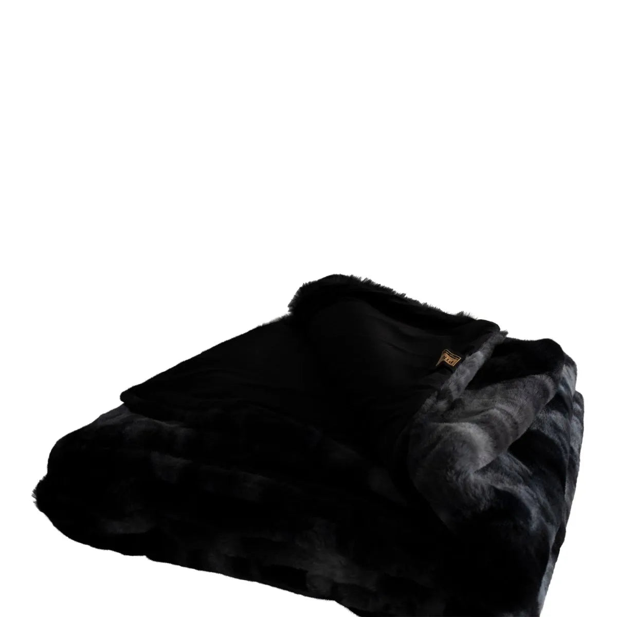 Faux Fur Blanket with Black Animal Design Size XL – Linde | PTMD