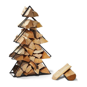 Tannenbaum Kaminholzregal - Alpenbaum-Design, Pulverbeschichteter Stahlrahmen, Für Innen- & Außenbereich – Tobago | Philippi