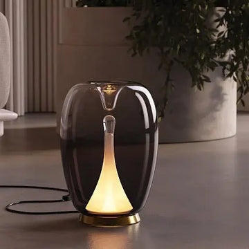 Table Lamp Double Glass Shade Opal Inner & Transparent/Gradient Outer Shade – Splash | Maytoni