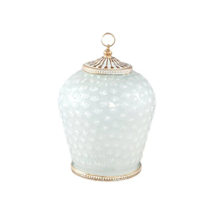 Teelichthalter – Weißes Design, Goldene Details, Dekorativer Ring, 22 cm Höhe - Decoritz | PTMD