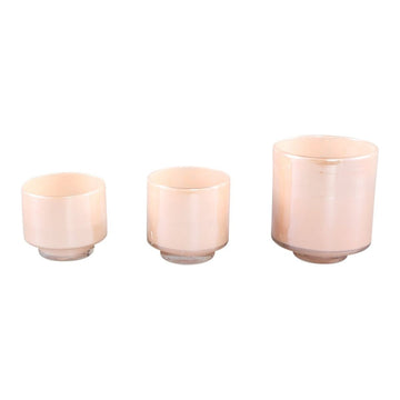 Teelichthalter - Josiah 10.5 x 10.5 x 10.0 cm Rosa 1 von PTMD - Esszett Luxury | Stilvolles Wohnen mit Charakter