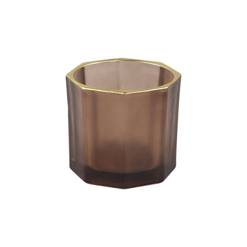 Teelichthalter - Magali 7.0 x 7.0 x 6.0 cm Braun 1 von PTMD - Esszett Luxury | Stilvolles Wohnen mit Charakter