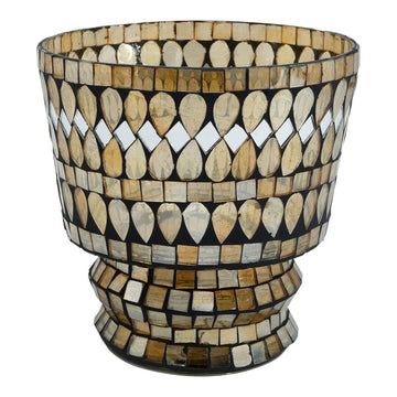 Teelichthalter - Riv Gold glass mosaic 1 von PTMD - Esszett Luxury | Stilvolles Wohnen mit Charakter