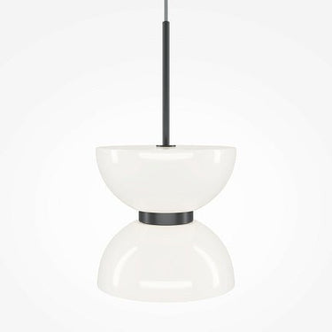 Pendelleuchte Schwarzes Metall Marmorsockel & weißer Glasdiffusor – Kyoto MOD178PL‑L11B3K | Maytoni - Esszett Luxury | Stilvolles Wohnen mit Charakter