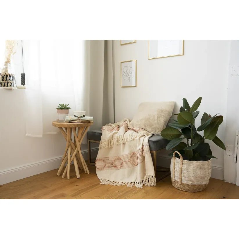 Decke – Rosa Creme Farbverlauf Weiche Textur Pflegeleicht – Bohist 225 | Kayoom - Esszett Luxury | Stilvolles Wohnen mit Charakter