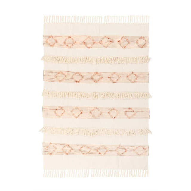 Decke – Rosa Creme Farbverlauf Weiche Textur Pflegeleicht – Bohist 225 | Kayoom - Esszett Luxury | Stilvolles Wohnen mit Charakter