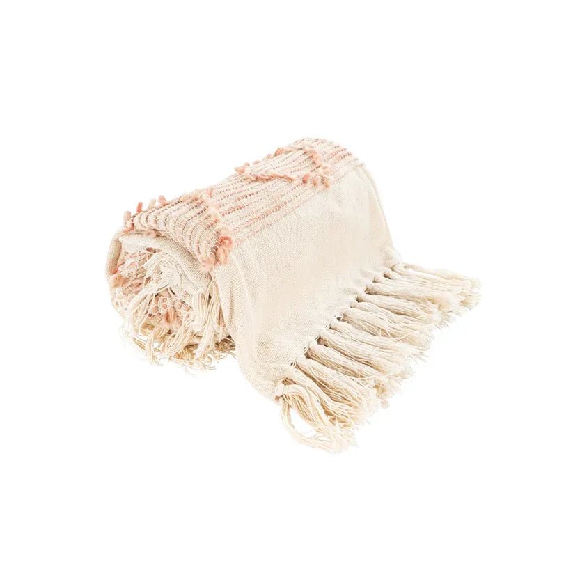 Decke – Rosa Creme Farbverlauf Weiche Textur Pflegeleicht – Bohist 225 | Kayoom - Esszett Luxury | Stilvolles Wohnen mit Charakter