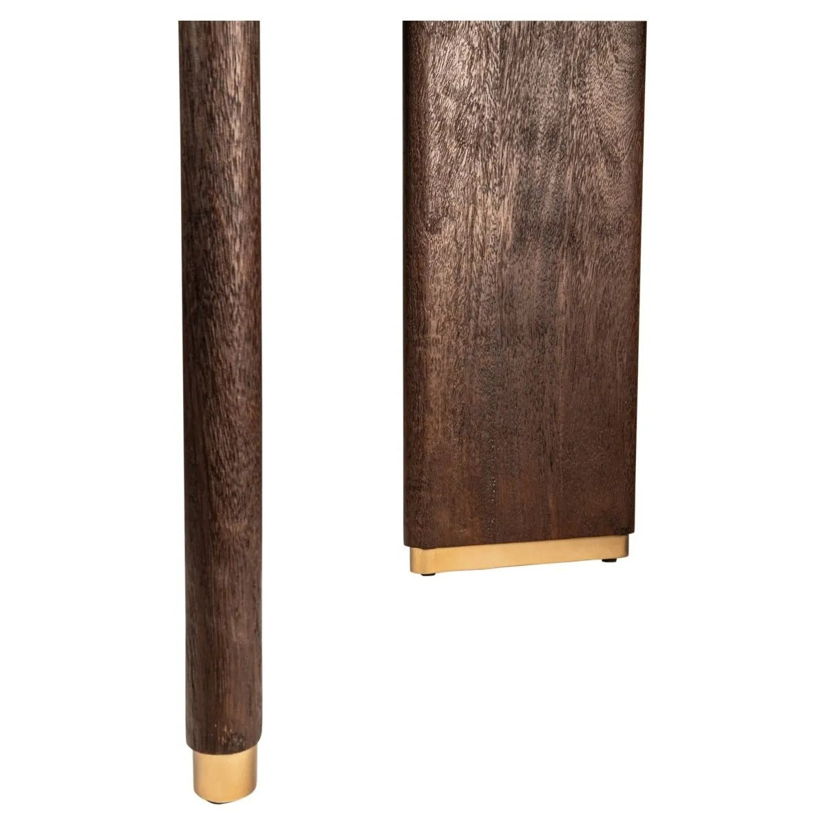 Esszimmertisch – Braunes Mangoholz, Goldene Metallbeine, Lange Tischform, 240 cm - Liber | PTMD