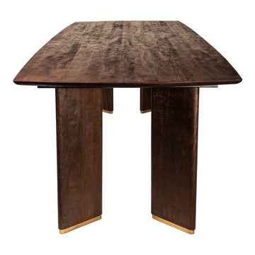 Dining table made of mango wood, modern design, metal legs - Liber | PTMD