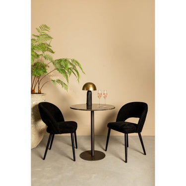Tisch - Plaza 70.0 x 70.0 x 77.0 cm Schwarz runder Tisch 1 von PTMD - Esszett Luxury | Stilvolles Wohnen mit Charakter
