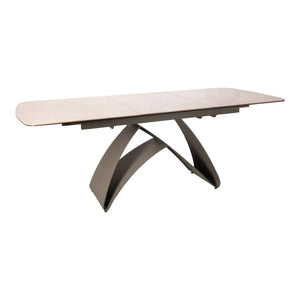 Ceramic and Metal Dining Table Extendable Design Modern Construction – Shiva | PTMD