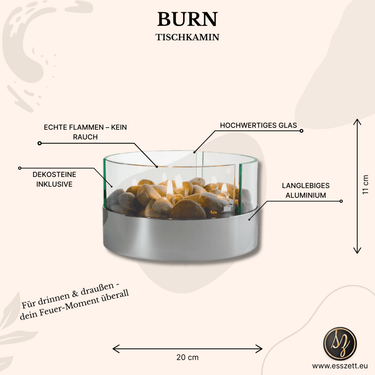 Tischkamin - Burn von Philippi - Esszett Luxury | Stilvolles Wohnen mit Charakter