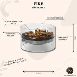 Tischkamin - Fire von Philippi - Esszett Luxury | Stilvolles Wohnen mit Charakter