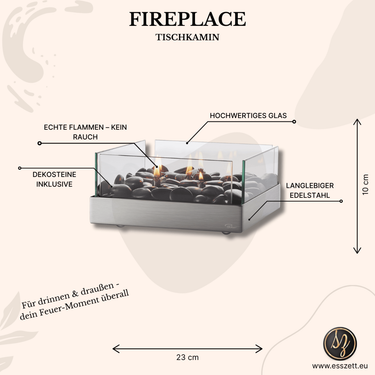 Tischkamin - Fireplace von Philippi - Esszett Luxury | Stilvolles Wohnen mit Charakter